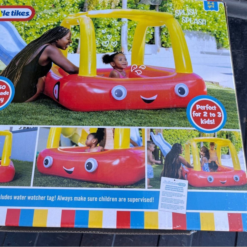 Little Tikes Giant Cozy Coupe Canopy Pool 2-6 Years UPF 50 Sun Shade Canopy car